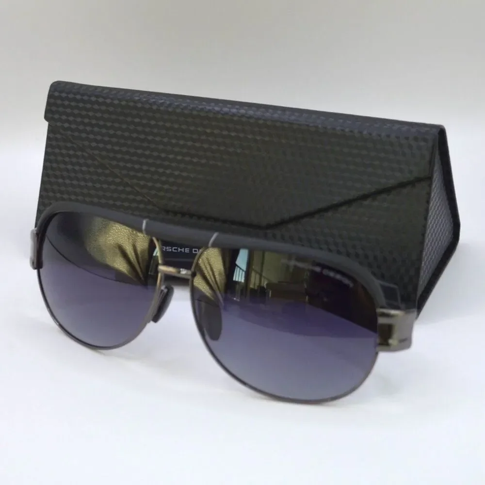 Porsche Design Men Sunglasses Matte Black Gunmetal | New | No Case  62-13-138